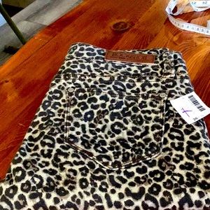 Leopard print jeans